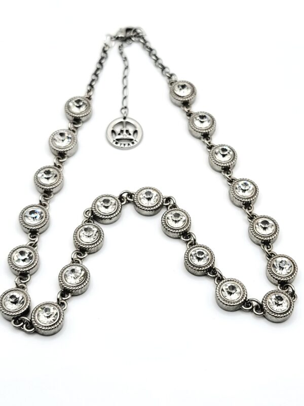 Vintage Crown Trifari Clear Rhinestone Necklace