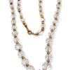 Vintage Crown Trifari Clear Crystal Bead Necklace