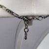 Patricia Locke Silver Tone Swarovski Crystal Drop Necklace 17" Blue Purple Signed