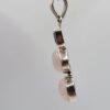 Garnet and Rose Quartz Three-Stone 925 Sterling Silver Pendant