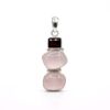 Garnet and Rose Quartz Three-Stone 925 Sterling Silver Pendant