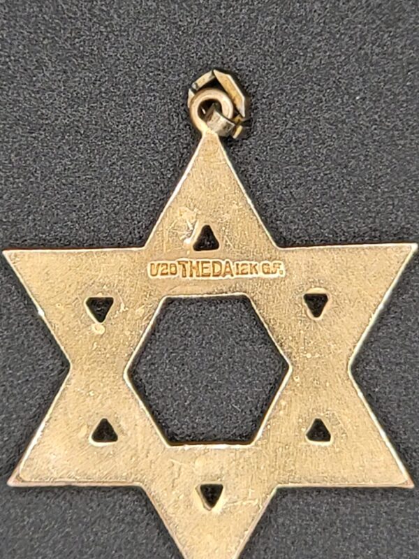 PEN-00004-MARK (2) THEDA 12K Gold-Filled Rhinestone Star of David Pendant