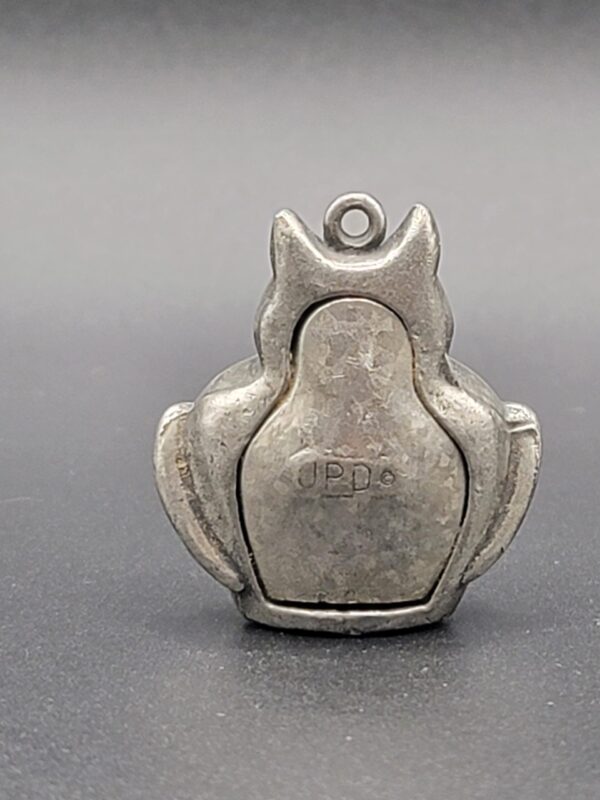 PEN-00006 (1) JPD Silver-Tone Sculptural Owl Pendant