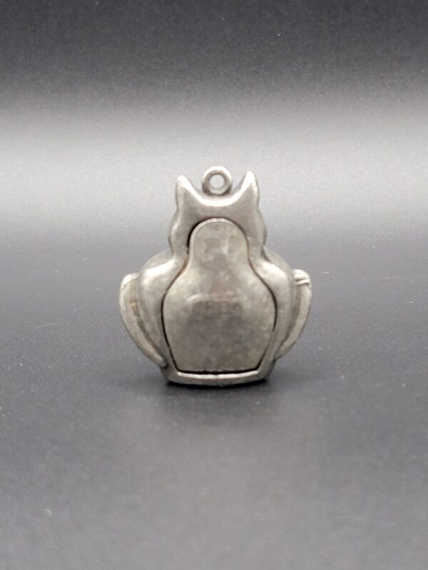 PEN-00006 (10) JPD Silver-Tone Sculptural Owl Pendant