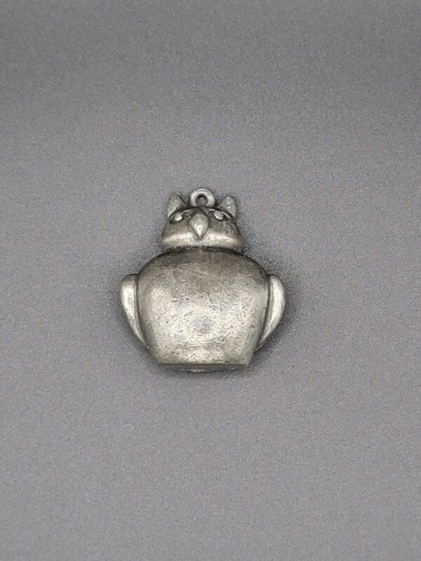 PEN-00006 (5) JPD Silver-Tone Sculptural Owl Pendant