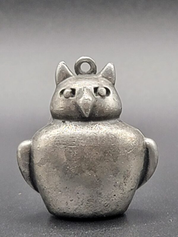 PEN-00006 (6) JPD Silver-Tone Sculptural Owl Pendant