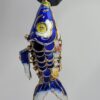 PEN-00007 (4) Blue Enamel Articulated Fish Pendant with Multicolor Details