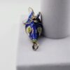 PEN-00007 (5) Blue Enamel Articulated Fish Pendant with Multicolor Details