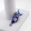 PEN-00007 (8) Blue Enamel Articulated Fish Pendant with Multicolor Details