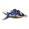 PEN-00007-web Blue Enamel Articulated Fish Pendant with Multicolor Details