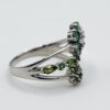 Emerald Tanzanite Chrome Diopside Sterling Silver Ring Size 7.75
