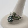 Emerald Tanzanite Chrome Diopside Sterling Silver Ring Size 7.75