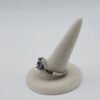 Cushion Amethyst Black Spinel Sterling Silver Ring Size 8