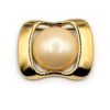 BRO-00037-web Ginnie Johansen Faux Pearl Geometric Gold-Tone Brooch