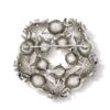 BRO-00002-WEB (1) Sarah Coventry Alaskan Summer Faux Pearl and Blue Bead Wreath Brooch
