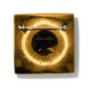 Hogan-Bolas Modernist Square Brooch with Raised Gold-Tone Arches