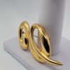BRO-00040 (11) Vintage Tora Gold Tone Abstract Swirl Brooch
