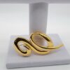BRO-00040 (15) Vintage Tora Gold Tone Abstract Swirl Brooch