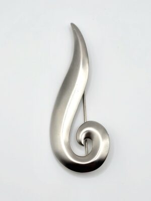 Vintage Monet Silver Tone Abstract Swirl Brooch