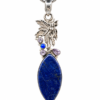 Lapis Lazuli and Amethyst Fairy Pendant in 925 Sterling Silver