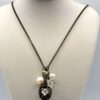 Sorrelli Rhinestone Locket Necklace Pearls Bead Charms