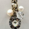 Sorrelli Rhinestone Locket Necklace Pearls Bead Charms