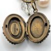 Sorrelli Rhinestone Locket Necklace Pearls Bead Charms
