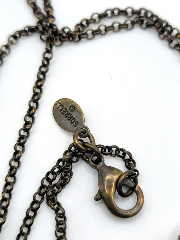 Sorrelli Rhinestone Locket Necklace Pearls Bead Charms