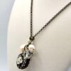 Sorrelli Rhinestone Locket Necklace Pearls Bead Charms