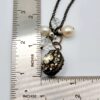 Sorrelli Rhinestone Locket Necklace Pearls Bead Charms