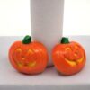 VTG '93 Hallmark HMK CDS Smiling Pumpkin Jack-O'-Lantern Metal Button Clips Pair