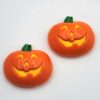 VTG '93 Hallmark HMK CDS Smiling Pumpkin Jack-O'-Lantern Metal Button Clips Pair