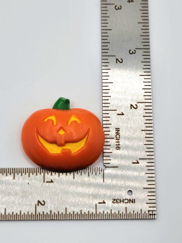 VTG '93 Hallmark HMK CDS Smiling Pumpkin Jack-O'-Lantern Metal Button Clips Pair