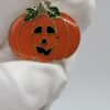 VTG 1980-1990s Enamel Jack-O'-Lantern Pumpkin Button Covers (Set of 4)