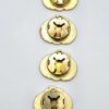 VTG 1980-1990s Enamel Jack-O'-Lantern Pumpkin Button Covers (Set of 4)