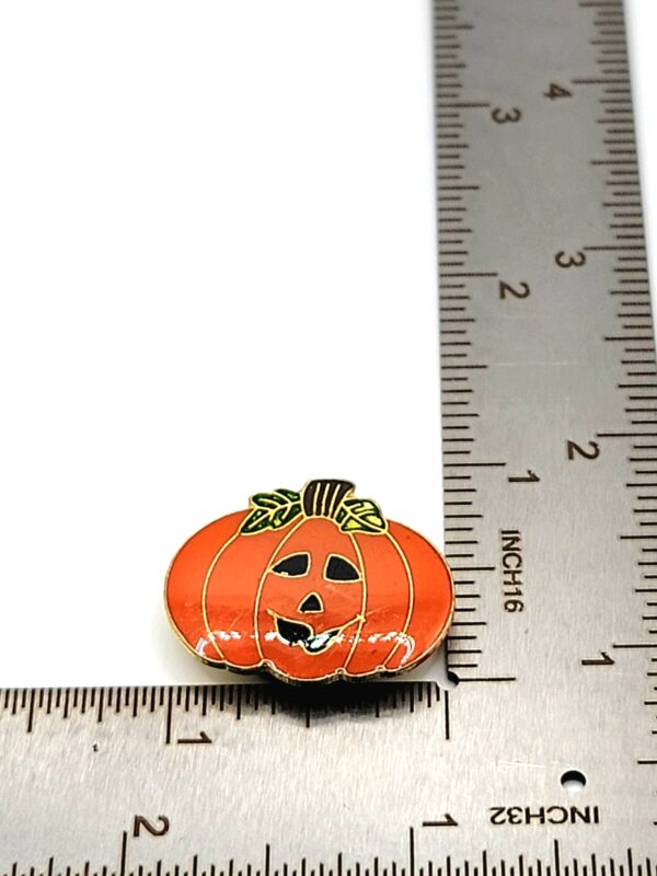 VTG 1980-1990s Enamel Jack-O'-Lantern Pumpkin Button Covers (Set of 4)