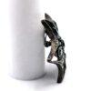 Robert Rose Black Glass Star Brooch Pendant