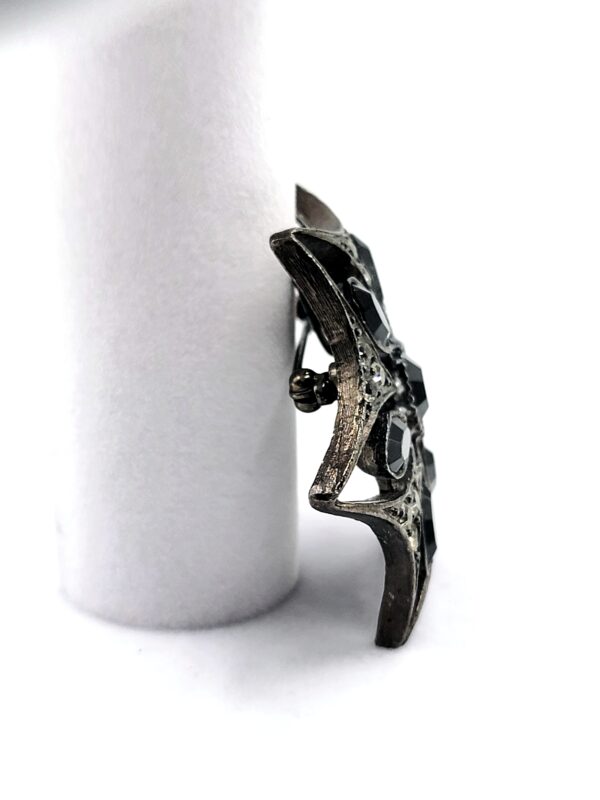 Robert Rose Black Glass Star Brooch Pendant