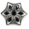 Robert Rose Black Glass Star Brooch Pendant