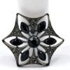 Robert Rose Black Glass Star Brooch Pendant