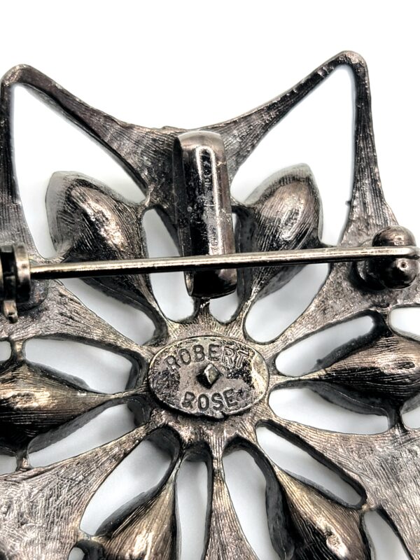 Robert Rose Black Glass Star Brooch Pendant