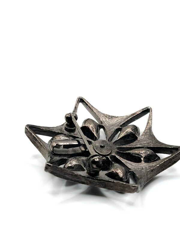 Robert Rose Black Glass Star Brooch Pendant