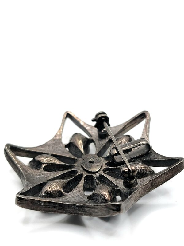 Robert Rose Black Glass Star Brooch Pendant
