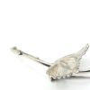BRO-00050 (1) (11) Giovanni Silver-Tone Sculpted Rosebud Brooch