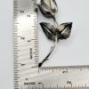 BRO-00050 (1) (2) Giovanni Silver-Tone Sculpted Rosebud Brooch
