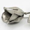 BRO-00050 (1) (4) Giovanni Silver-Tone Sculpted Rosebud Brooch