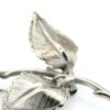 BRO-00050 (1) (8) Giovanni Silver-Tone Sculpted Rosebud Brooch