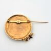 BRO-00072 (1) (3) Vintage Celestial Man in the Moon Brooch Pin Gold Tone Dangling Stars 90s