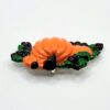 Vintage "Best" Halloween Enamel Pumpkin & Berry Cluster Brooch Pendant