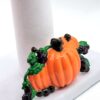 Vintage "Best" Halloween Enamel Pumpkin & Berry Cluster Brooch Pendant